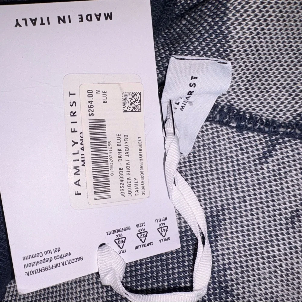 NWT Designer Family First Navy Floral Knit Drawstring Men’s Shorts M - Picture 6 of 9